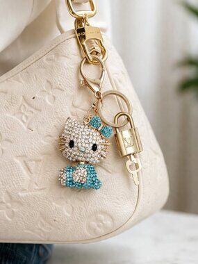 Authentic Louis Vuitton Gold Padlock 🔒 Key Set w/ Unbranded Hello Kitty Charm